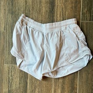 White Lululemon Hotty Hot shorts